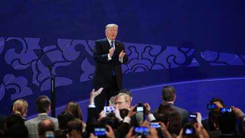 Tổng thống Mỹ Donald Trump tại sự kiện.